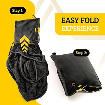 MasterManner Travel Blanket with Hoodie for Ultimate Comfort