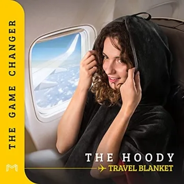 MasterManner Travel Blanket with Hoodie for Ultimate Comfort