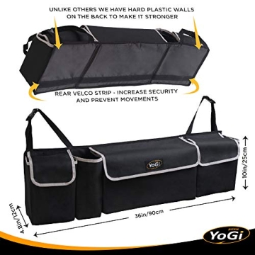 YoGi Prime Waterproof Car Trunk Organizer with 4 Pockets