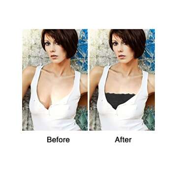 4 Pieces Women Lace Bandeau Bra Tube Top Elastic Strapless No Sponge Pad No Underwire Bra for Daily Favor (Black, White, Dark Gray, Olive Green,Large)