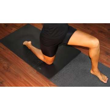 SukhaMat Yoga Knee Pad Cushion for Knees, Elbows, Wrists Designed for Comfort During Exercise (Black)