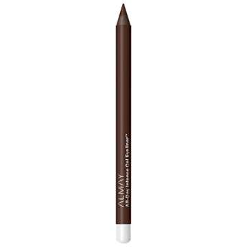 Almay Gel Eyeliner, Waterproof, Fade-Proof Eye Makeup, Easy-to-Sharpen Liner Pencil, 140 Deep Chestnut, 0.045 Oz