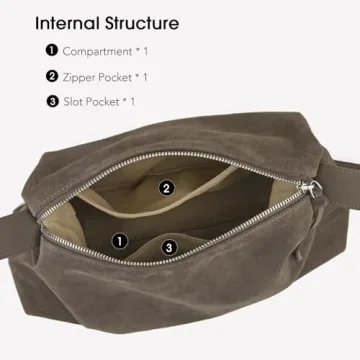 DONNAIN Premium Suede Leather Crossbody Bags for Women, Slouchy Suede Shoulder Bag with Adjustable Strap and Tote Handbag (Taupe)