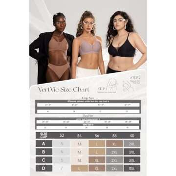 Vertvie Womens Seamless Wireless Bras No Underwire Comfortable Deep V Mesh Bralettes Push Up Bras Full Coverage Everyday Bra(Grey,Medium)