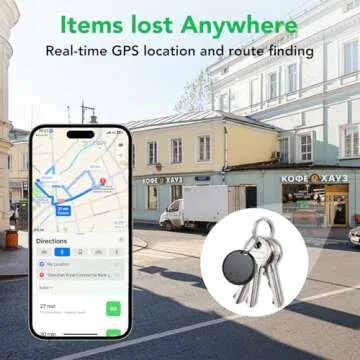Tracker Air Tag-4 Pack: Smart Bluetooth Tracker, Item Finder Works with Apple Find My (iOS Only) App, Trakcer Tag Locator for Keys, Luggage, Satchel, Backpack etc. (Not for Android Devices)