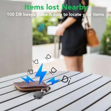 Tracker Air Tag-4 Pack: Smart Bluetooth Tracker, Item Finder Works with Apple Find My (iOS Only) App, Trakcer Tag Locator for Keys, Luggage, Satchel, Backpack etc. (Not for Android Devices)