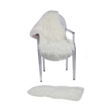 RUGLUSH Soft Faux Sheepskin Rug – Stylish, Cozy & Practical