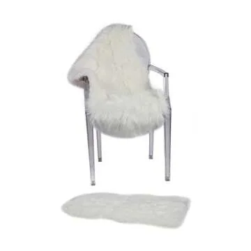 RUGLUSH Soft Faux Sheepskin Rug – Stylish, Cozy & Practical