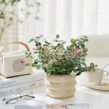 SANDYBAYTAS 4.5 Inch Ceramic Plant Pot – Unique Design!