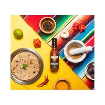Ancho Masala Scorpion Reaper Hot Sauce By Bravado Spice Gluten Free, Vegan, Low Carb, Paleo Hot Sauce All Natural 5 oz Hot Sauce Bottle Award Winning Gourmet Hot Sauce