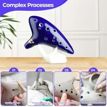 Ohuhu Zelda Ocarina with Song Book (Songs From the Legend of Zelda), 12 Hole Alto C Zelda Ocarinas Play by Link Triforce Gift for Zelda Fans with Display Stand Protective Bag