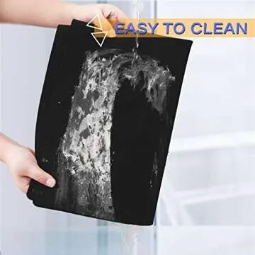 Gartful Black Extra Large Silicone Mat, 23.6 x 15.7 inches Silicone Craft Sheet, Resin Casting Molds Mat, Countertop Protector, Placemat Table Saver Pad, Reusable Nonstick Nonskid