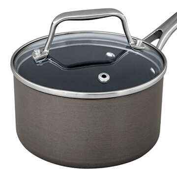 Stone & Beam 1-Quart Non-Stick Sauce Pan with Glass Lid