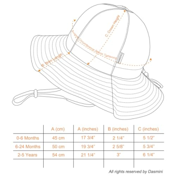 Dasmini Baby Sun Protection Bucket Hat for Toddlers