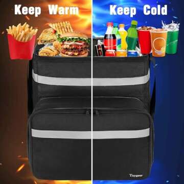 Taygeer Expandable Insulated Food Delivery Backpack