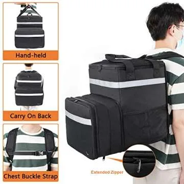 Taygeer Expandable Insulated Food Delivery Backpack