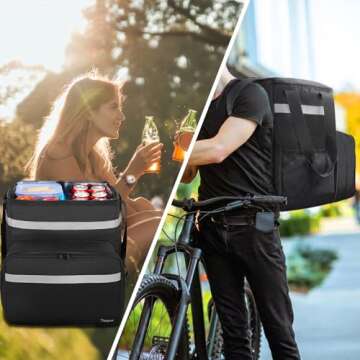 Taygeer Expandable Insulated Food Delivery Backpack
