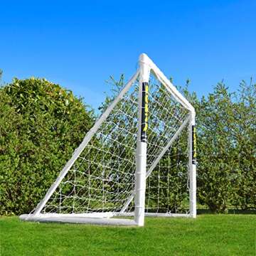 FORZA Backyard Soccer Goals – Premium Weatherproof PVC Goals (Single Goal) for Kids & Adults – Quick Assembly (Locking, 6ft x 4ft)