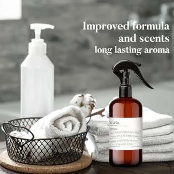 Dusa Santal Room Spray - 16.9 fl oz - Ultimate Home Fragrance, Bed Room Essentials & Soothing Fabric - Natural Air Freshener & Linen Mist for Home - Eco-Friendly Odor Eliminator w/Aromatherapy