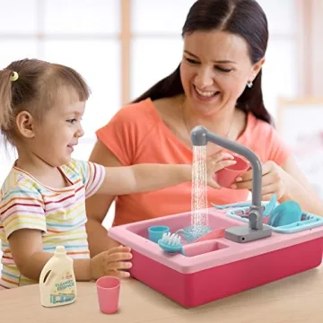 Interactive Color Changing Play Kitchen Sink for Kids