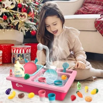 Interactive Color Changing Play Kitchen Sink for Kids
