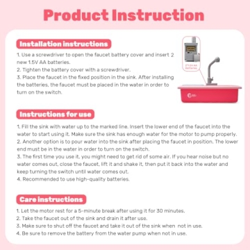 Interactive Color Changing Play Kitchen Sink for Kids