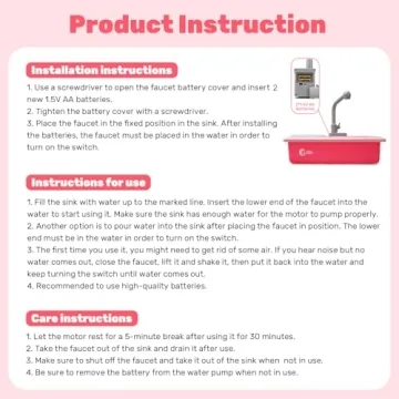 Interactive Color Changing Play Kitchen Sink for Kids