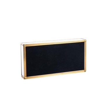 Elegant Gold Glass Vanity Tray for Perfume and Jewelry