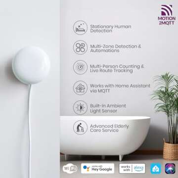 LinknLink Emotion Max Presence Sensor - 60GHz Radar with IR Blaster and Smart Automation