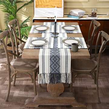LUFEIJIASHI Elegant Woven Table Runner for All Occasions