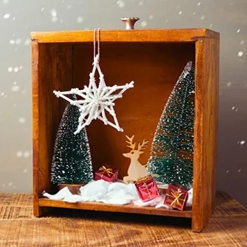 KUUQA 24Pcs Mini Sisal Trees for Creative Holiday Decor