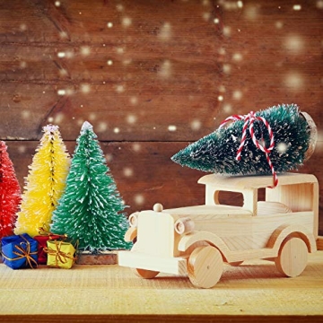 KUUQA 24Pcs Mini Sisal Trees for Creative Holiday Decor