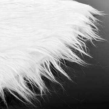 Blovec 48inch White Plush Christmas Tree Skirt