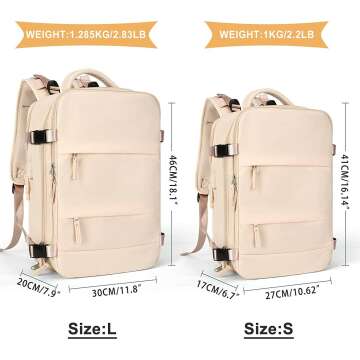 Coowoz Waterproof Travel Backpack for Women