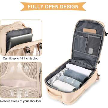 Coowoz Waterproof Travel Backpack for Women