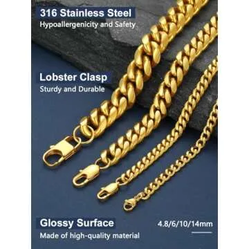 ChainsPro Gold Chunky Choker Necklace for Stylists