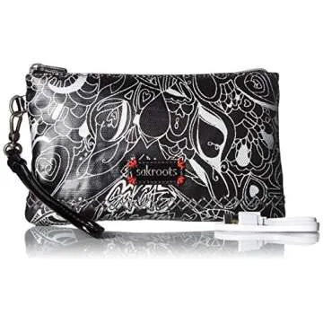 Sakroots Charging Wristlet, Metallic Songbird