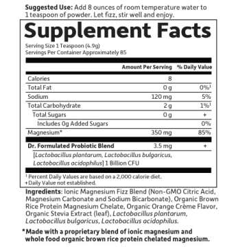 Garden of Life Magnesium Powder - Vegan, Non-GMO, Gluten Free
