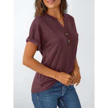 AUTOMET Short Sleeve Henley Shirt - Versatile Summer Style