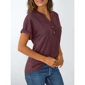 AUTOMET Short Sleeve Henley Shirt - Versatile Summer Style