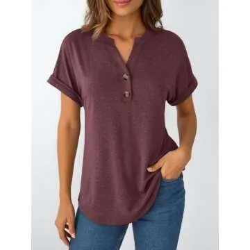 AUTOMET Short Sleeve Henley Shirt - Versatile Summer Style