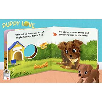Puppy Love Finger Puppet Board Book for Little Dog Lovers, Ages 1-4 (Children's Interactive Finger Puppet Board Book)