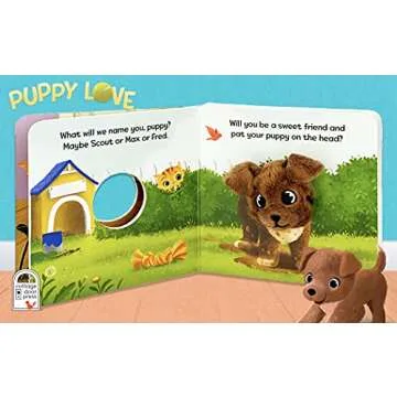 Puppy Love Finger Puppet Board Book for Little Dog Lovers, Ages 1-4 (Children's Interactive Finger Puppet Board Book)