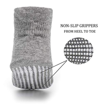 ZAPLES Non Slip Grip Baby Socks for Infants and Kids