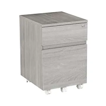 Techni Mobili 2 Drawer Rolling Filing Cabinet with Lock