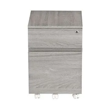 Techni Mobili 2 Drawer Rolling Filing Cabinet with Lock