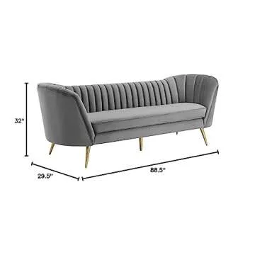 Elegant Modway Channel Tufted Velvet Sofa for Luxury Homes