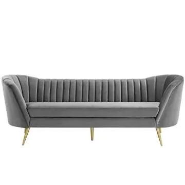 Elegant Modway Channel Tufted Velvet Sofa for Luxury Homes