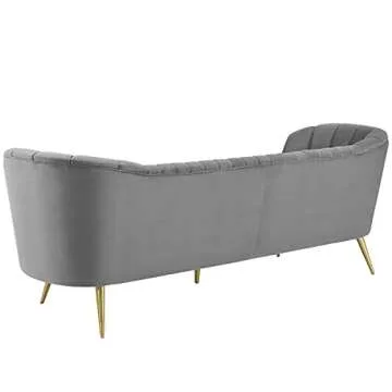 Elegant Modway Channel Tufted Velvet Sofa for Luxury Homes