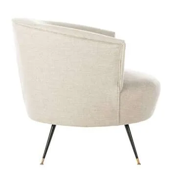 Luxurious Safavieh Arlette Light Grey Velvet Accent Chair